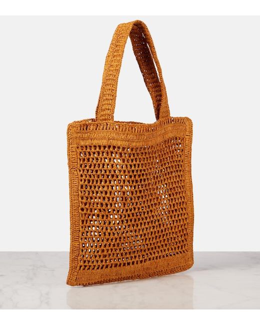 Chloé Brown Tote Summer Banana Aus Raffiabast