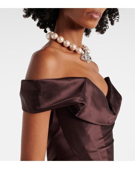 Vivienne Westwood Brown Minikleid Nova Cora Aus Satin