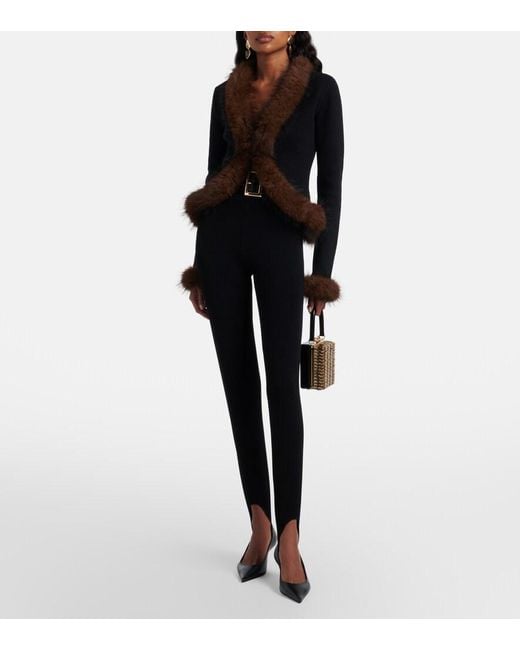 Self-Portrait Black Knitted Cardigan