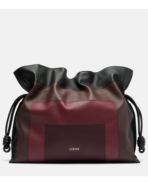 Loewe Red Flamenco Xl Leather Tote Bag