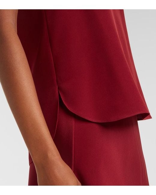 Max Mara Red Pecora Silk-Blend Top