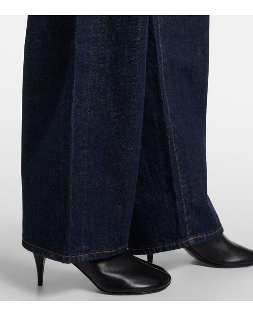 FRAME Blue X Amelia Detour Wide-Leg Jeans