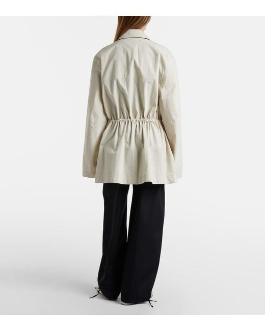 Totême Blue Cotton Poplin Wide-Leg Pants