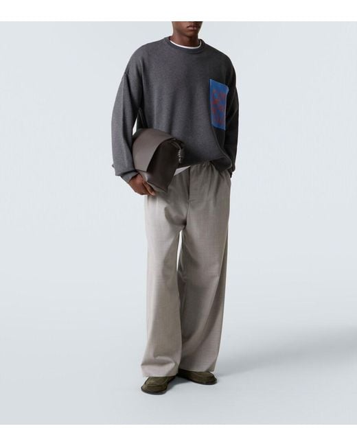 Loewe Gray Anagram Sweater for men