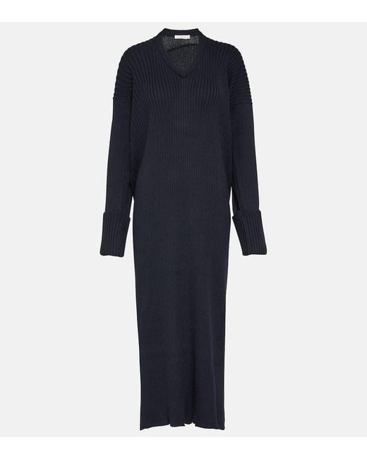 The Row Blue Maxikleid Elodie Aus Baumwolle