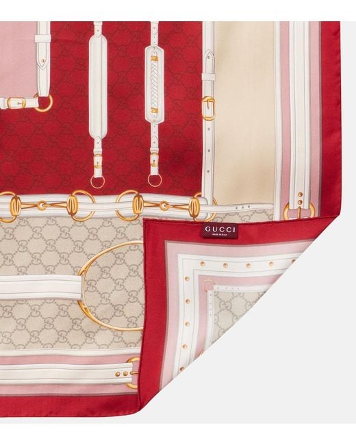 Gucci Pink Tuch New Majo Aus Seiden-Twill