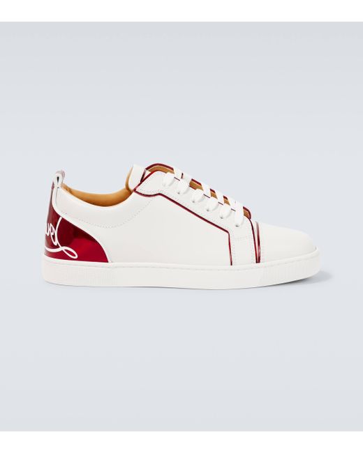 Christian Louboutin White Fun Louis Junior Leather Sneakers for men