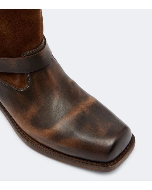 Golden Goose Deluxe Brand Brown Biker Leather Mid-Calf Boots