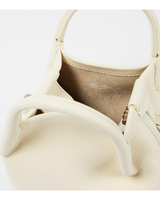 Loro Piana Natural Tote Bale Micro aus Leder