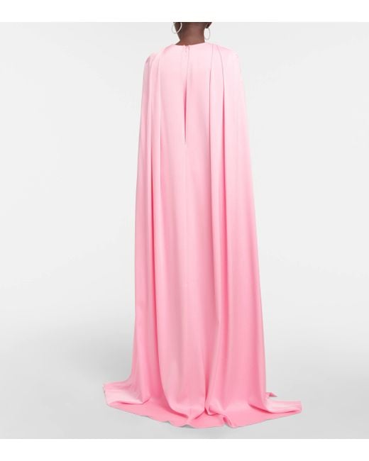 Alex Perry Pink Bentley Satin Crepe Gown