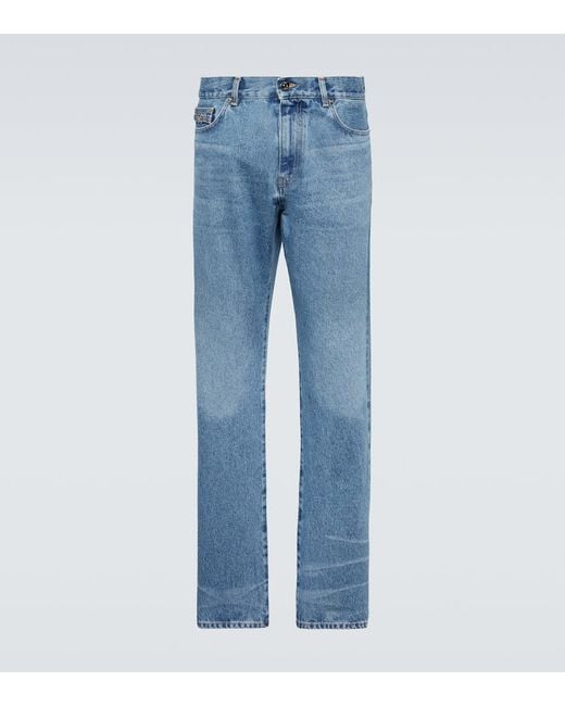 Jeans regular a vita alta di Versace in Blue da Uomo
