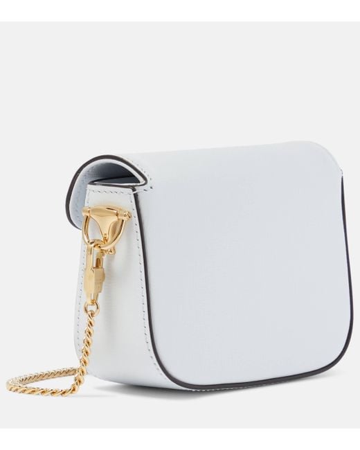 Gucci White Horsebit 1955 Micro Leather Crossbody Bag