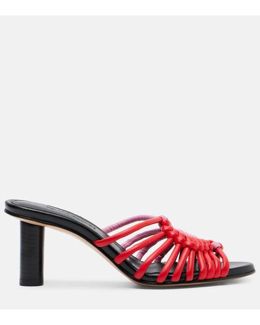 J.W. Anderson Red Plot Woven Leather Sandals