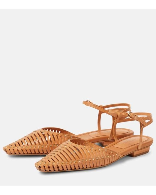 Ulla Johnson Brown Leather Ballet Flats