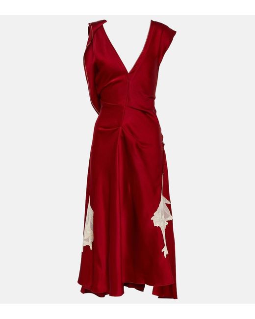 Victoria Beckham crepe shift dress - Red