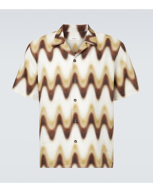 Camicia Da Bowling di Commas in Metallic da Uomo