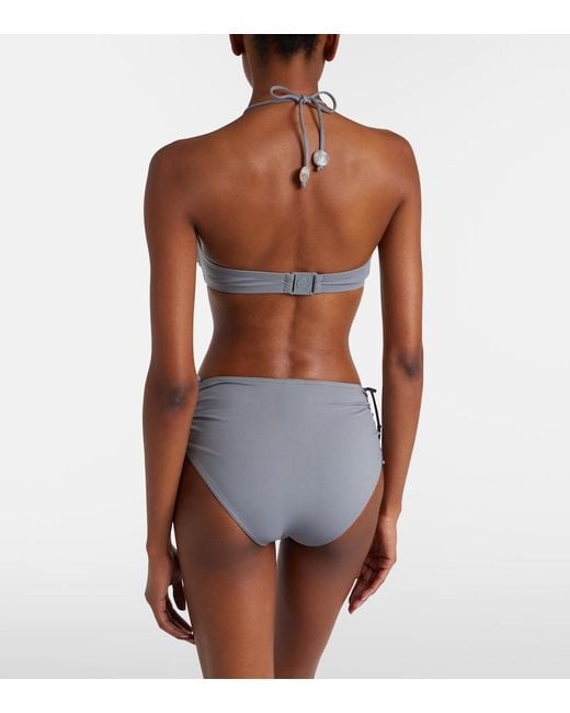 Eres Gray Lana Beaded Bikini Top
