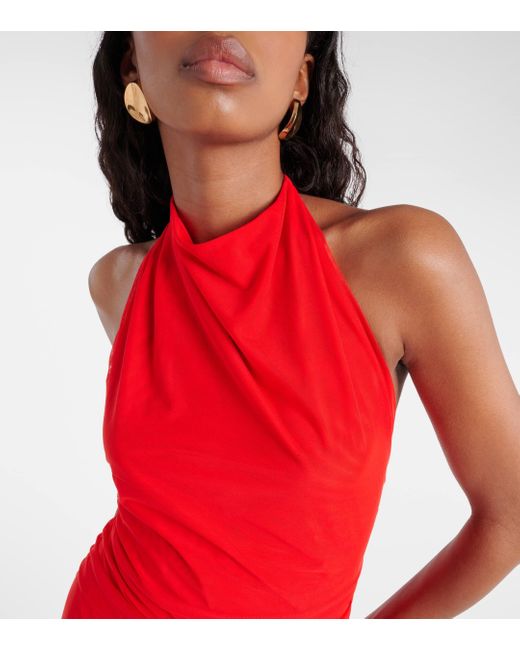 Sir. The Label Red Jacques Mesh Maxi Dress