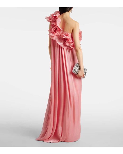 Costarellos Pink Robe Charmain Aus Georgette