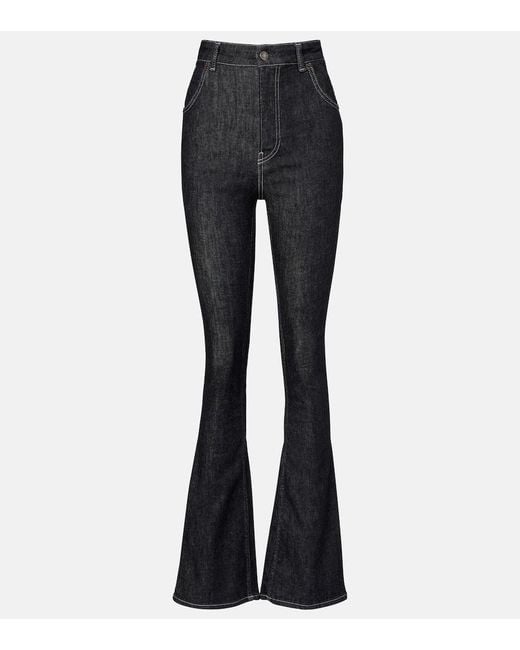 Acne Blue High-Rise Flared Jeans