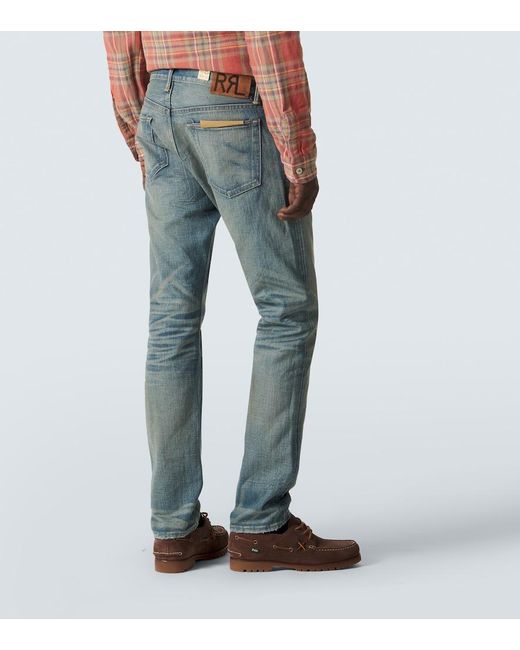 RRL Blue Slim Jeans for men