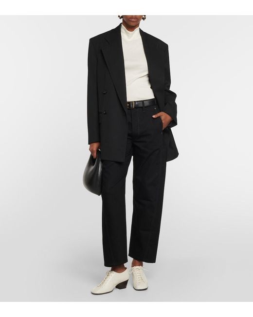 Lemaire Black Mid-Rise Slim-Straight Jeans