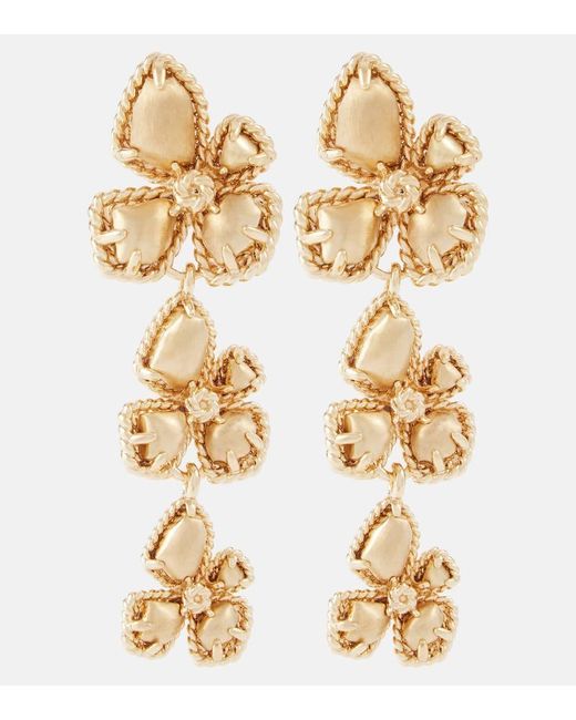 Orecchini Pendenti Bloom Large di Zimmermann in Metallic