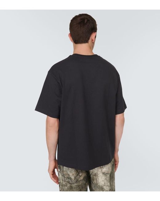 Camiseta de algodon Acne de hombre de color Black