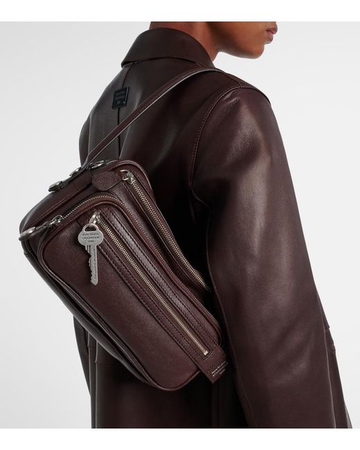 Bolso Al Hombro Camero Party De Piel Acne de color Black