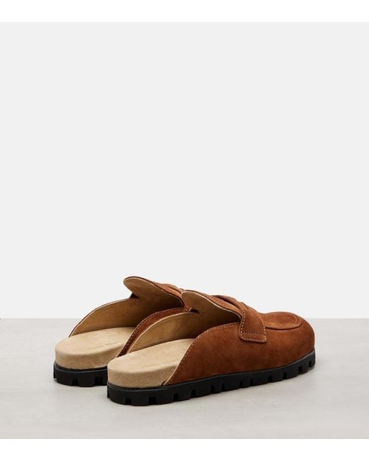 Miu Miu Brown Oliva Suede Mules