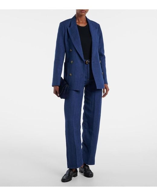 Citizens of Humanity Blue X Argent Ayla Mid-Rise Wide-Leg Jeans