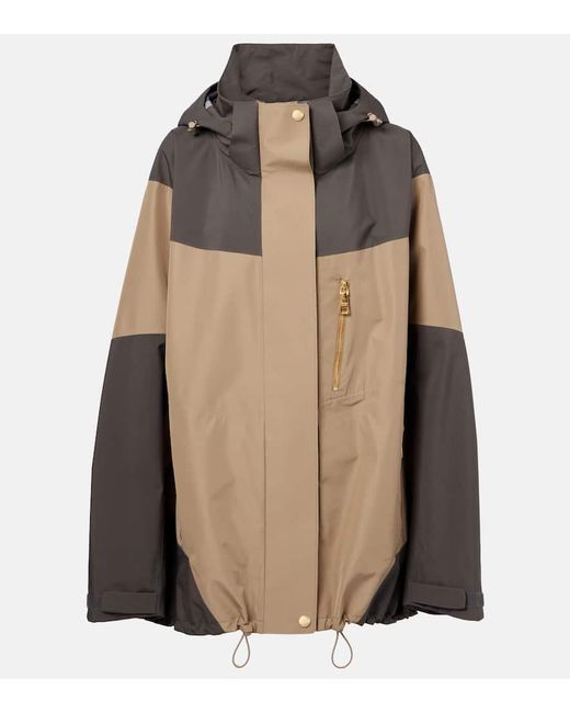 Prada Brown Colorblocked Oversized Jacket