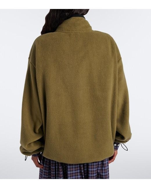 Miu Miu Green Oversized Fleece Jacket
