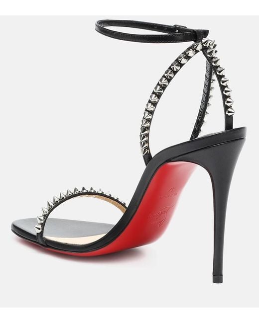 Christian Louboutin Black So Me 100 Sandalen Aus Leder Mit Nieten