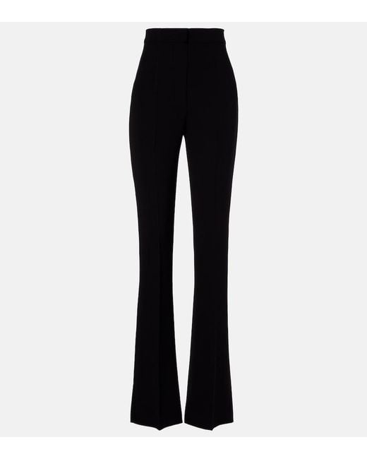 Max Mara Blue Ecrine Cady Flared Pants