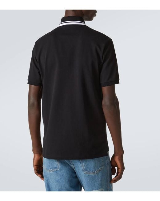 Gucci Poloshirt Aus Stretch-Baumwolle Mit Stickerei, Grösse in Black für Herren