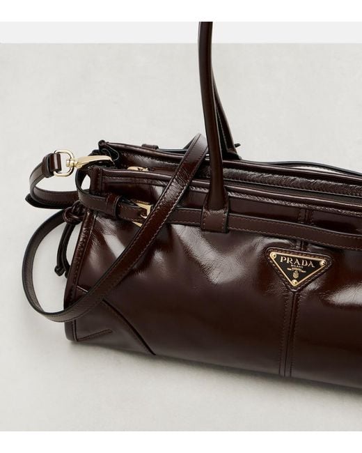 Prada Black Bonnie Medium Leather Shoulder Bag