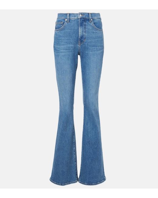 Veronica Beard Blue Beverly High-Rise Flared Jeans