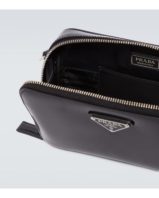 Prada Crossbody Bag Brique Aus Leder in Black für Herren