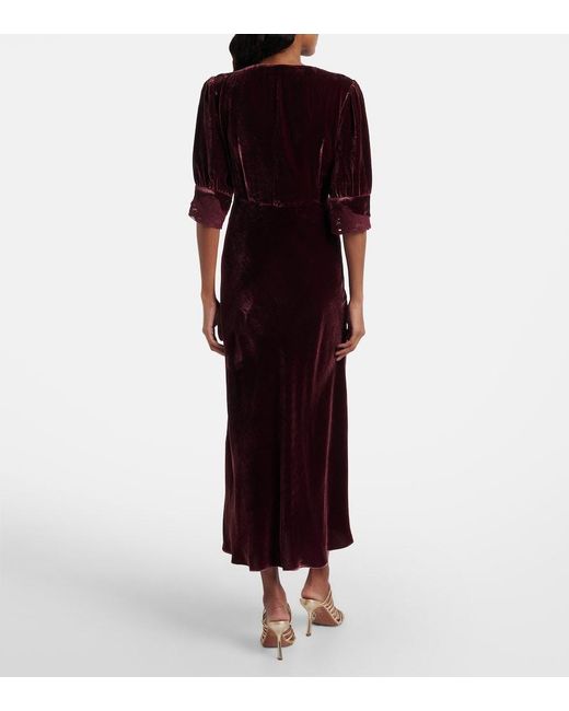 Abito Midi Simone di Rixo in Purple