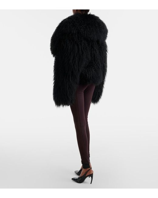 The Attico Purple Paneled Leggings