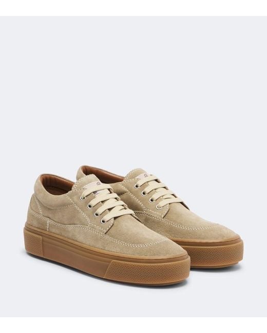 Hogan Natural Crosswind Suede Platform Sneakers