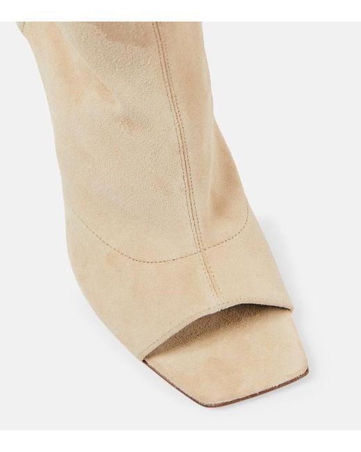Paris Texas Natural Amanda Suede Over-The-Knee Boots