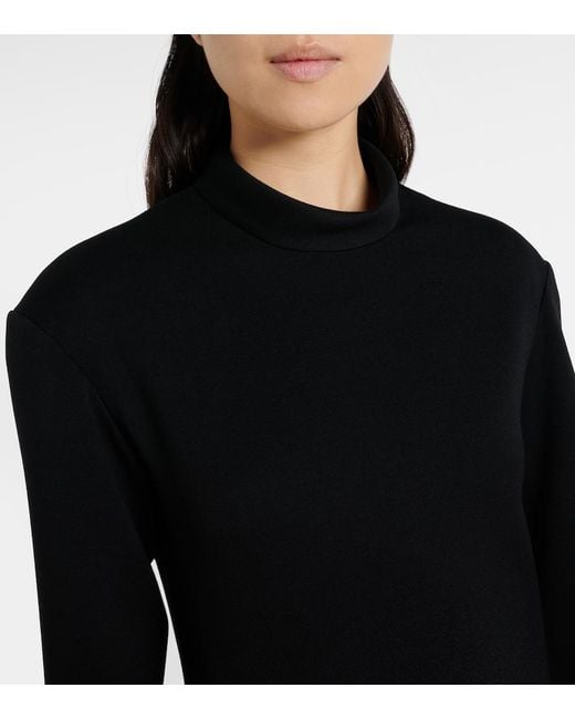 The Row Black Arno Wool Maxi Dress