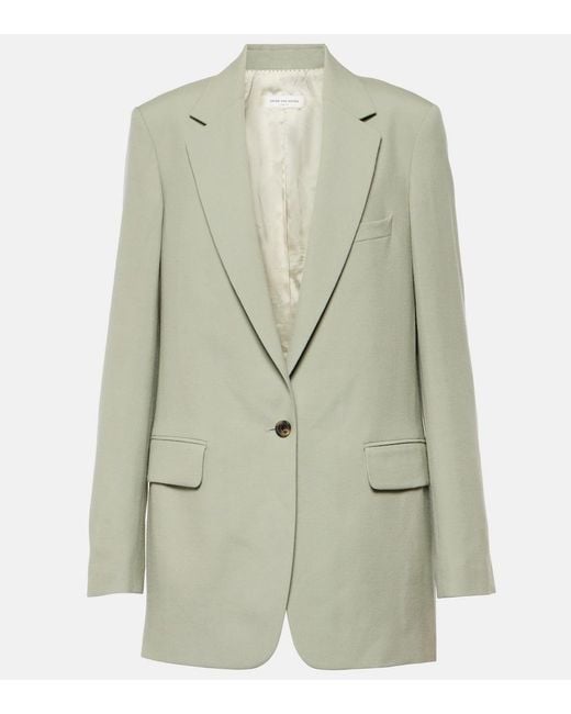 Dries Van Noten Green Wool Blazer