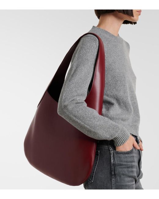 Khaite Red Joan Large Leather Shoulder Bag