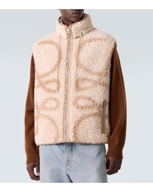 Loewe Natural Anagram Fleece Jacquard Vest for men