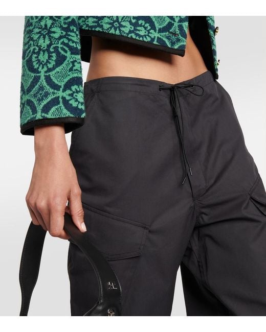 Agolde Black Ginerva Cotton Cargo Pants