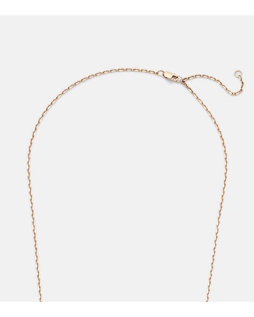 Repossi Metallic Antifer 18Kt Rose Pendant Necklace With Diamonds