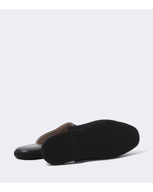 Charvet Black Suede Slippers for men